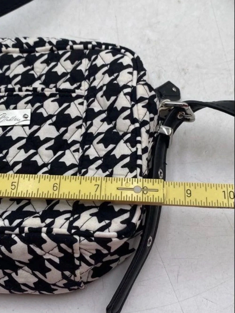 Houndstooth Mini Crossbody Bag - Black & White Vera Bradley